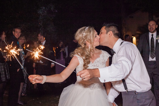 Loving this fun sparkler exit at the end of the night!