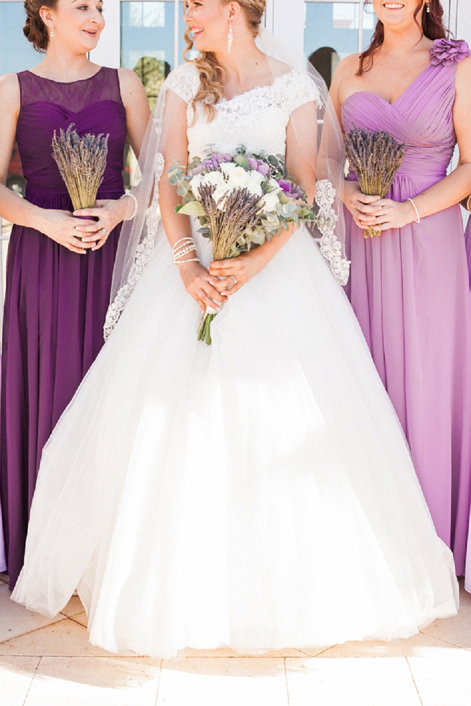 LOVING this fun Bride and Bridesmaid shot before the ceremony!