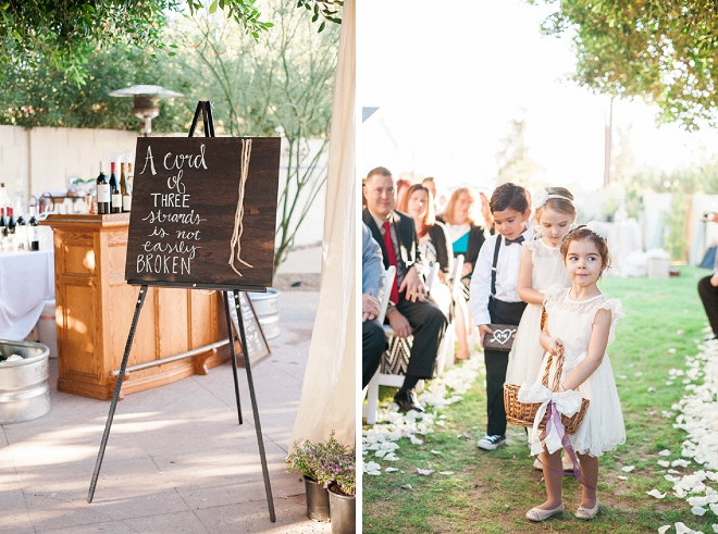 We love this darling wedding ceremony sign!
