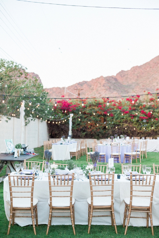 Loving this dreamy desert cocktail party wedding!