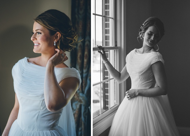 Loving this Bride's classic style wearing her Grandmothers wedding dress. So gorgeous!