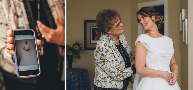 How sweet is this photo and throwback photo of the Bride and her Grandmother in the same dress?! Swooning!