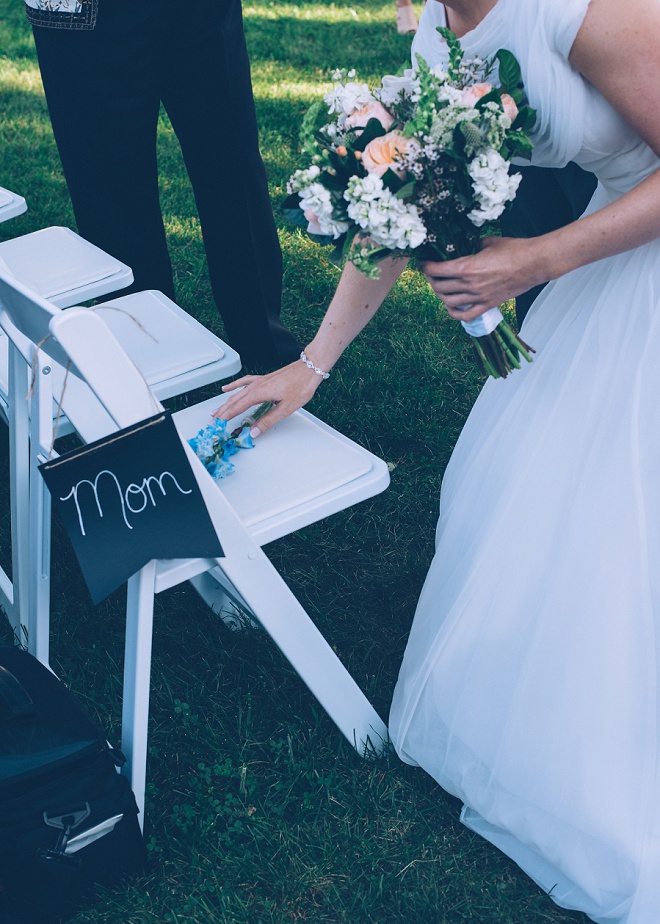 Loving the thoughtful aspects this Bride put in her ceremony in memory of her Mother.