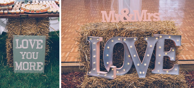 Loving all of the sweet details at this gorgeous barn reception!