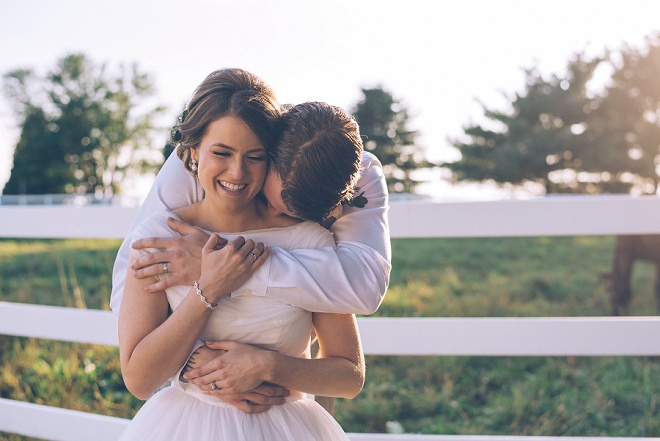 We're loving this darling Bride and Groom! The Bride looks gorgeous in her Grandmother's wedding dress!!