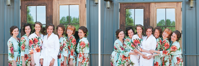 Loving these darling Bridesmaid's and their robes! So cute!