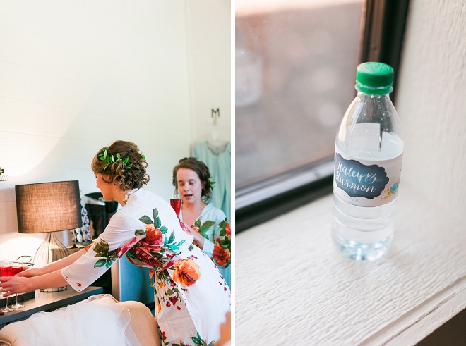 How darling are these personalized water bottle labels?! Love it!