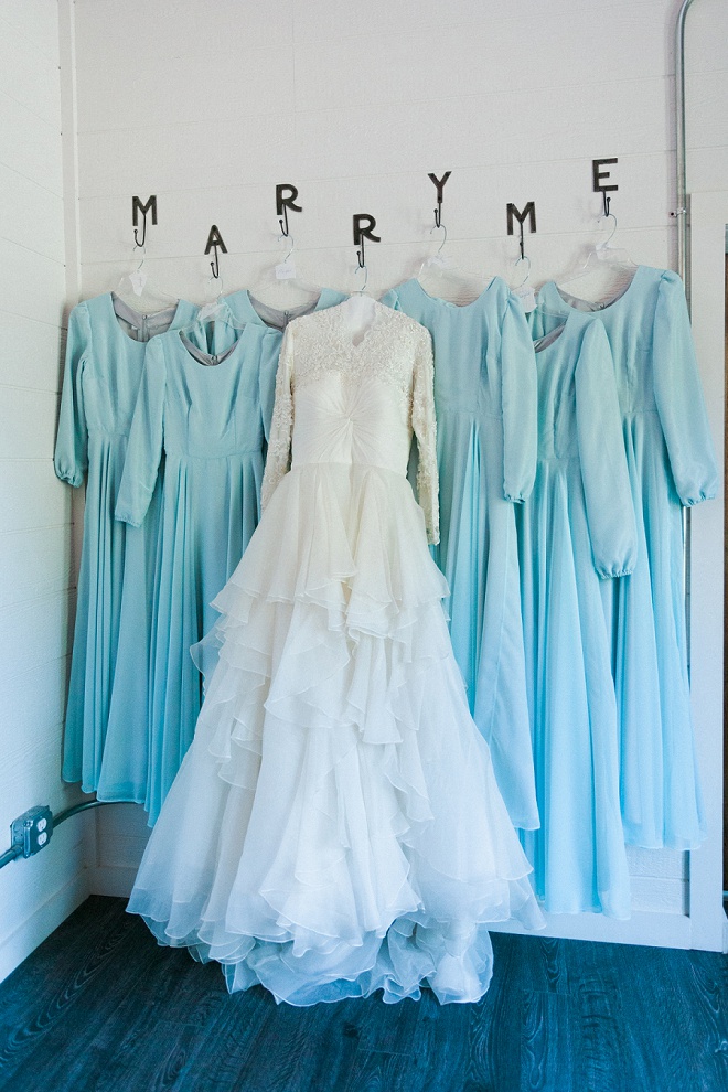 How darling is this dress photo?! We're loving the Marry Me dress hangers!