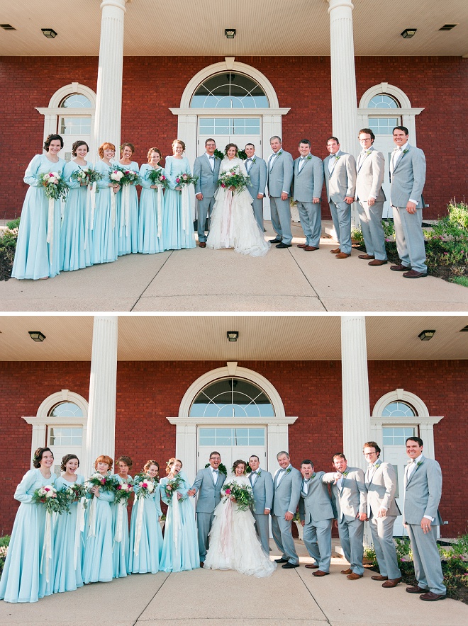 Loving this fun Bridal Party shot after the ceremony!