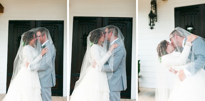 We're swooning over this gorgeous veil shot at this boho wedding!