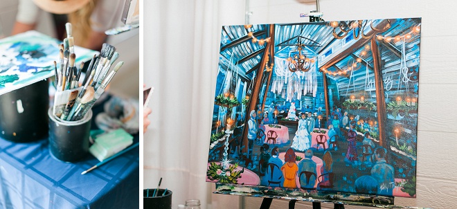 How amazing is this wedding ceremony painting done at their wedding ceremony!!