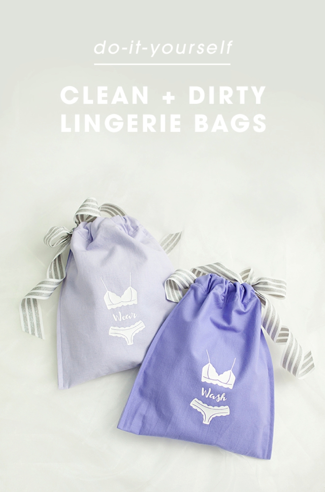 How To Make The Most Adorable Clean + Dirty Lingerie Bags!