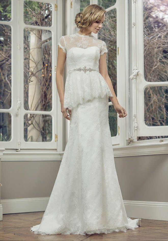 Mia Solano dress with peplum top, awesome idea for a convertible wedding dress
