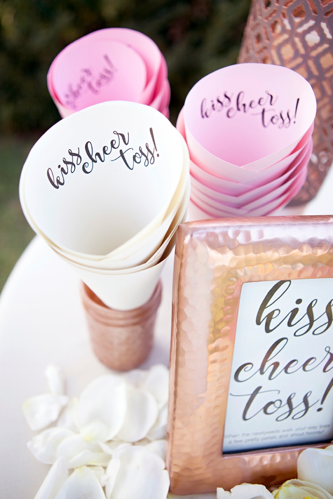 Absolutely adorable DIY petal toss bar for your wedding ceremony!