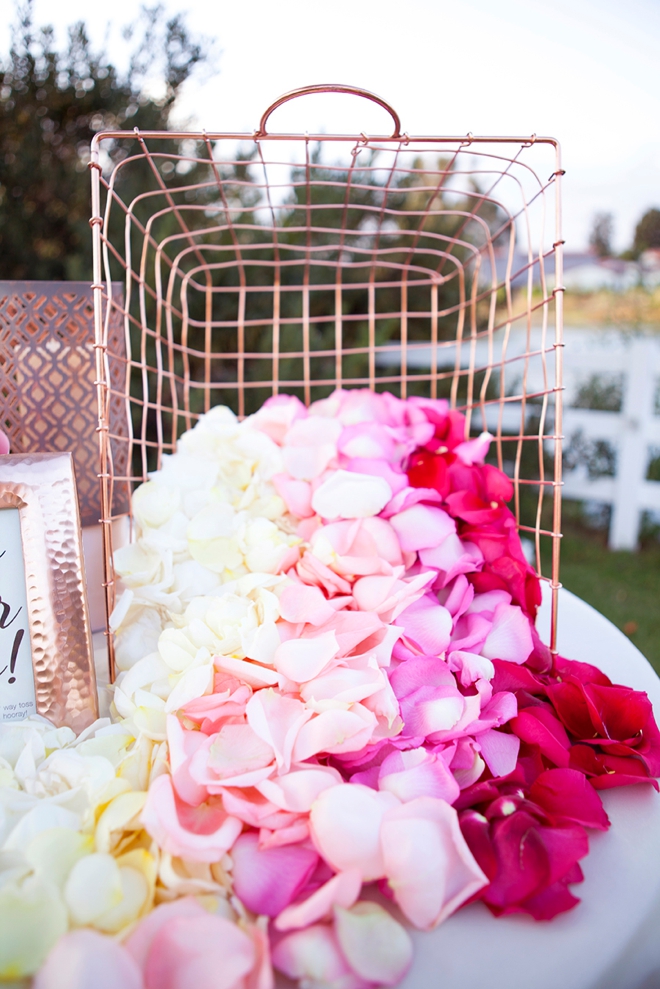 Absolutely adorable DIY petal toss bar for your wedding ceremony!