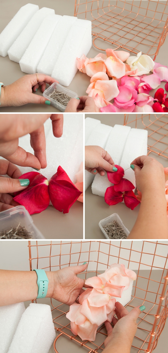 Absolutely adorable DIY petal toss bar for your wedding ceremony!