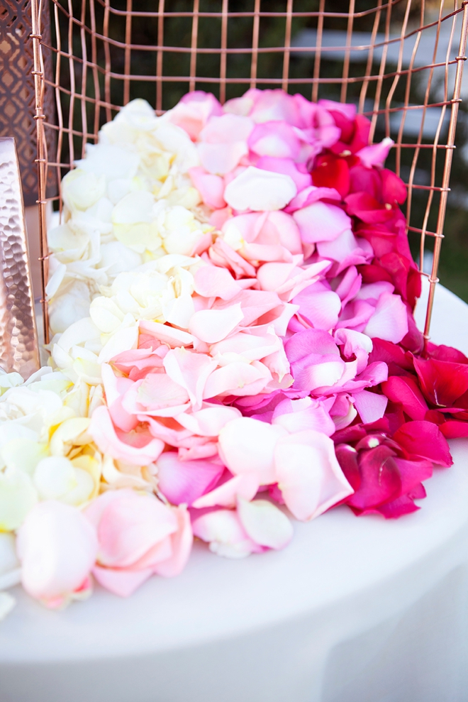 Absolutely adorable DIY petal toss bar for your wedding ceremony!