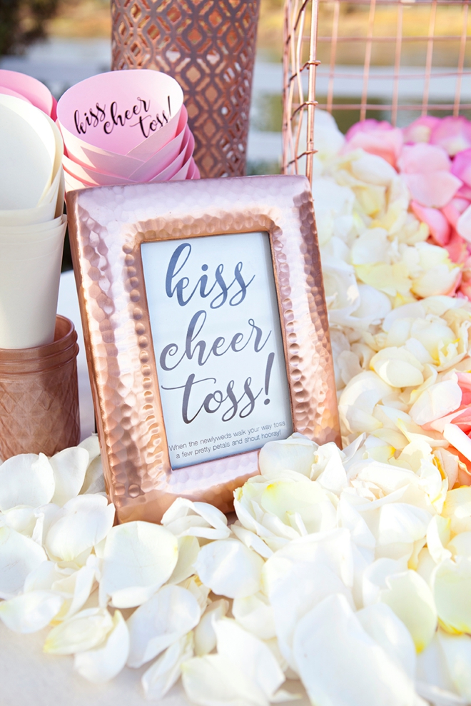 Absolutely adorable DIY petal toss bar for your wedding ceremony!