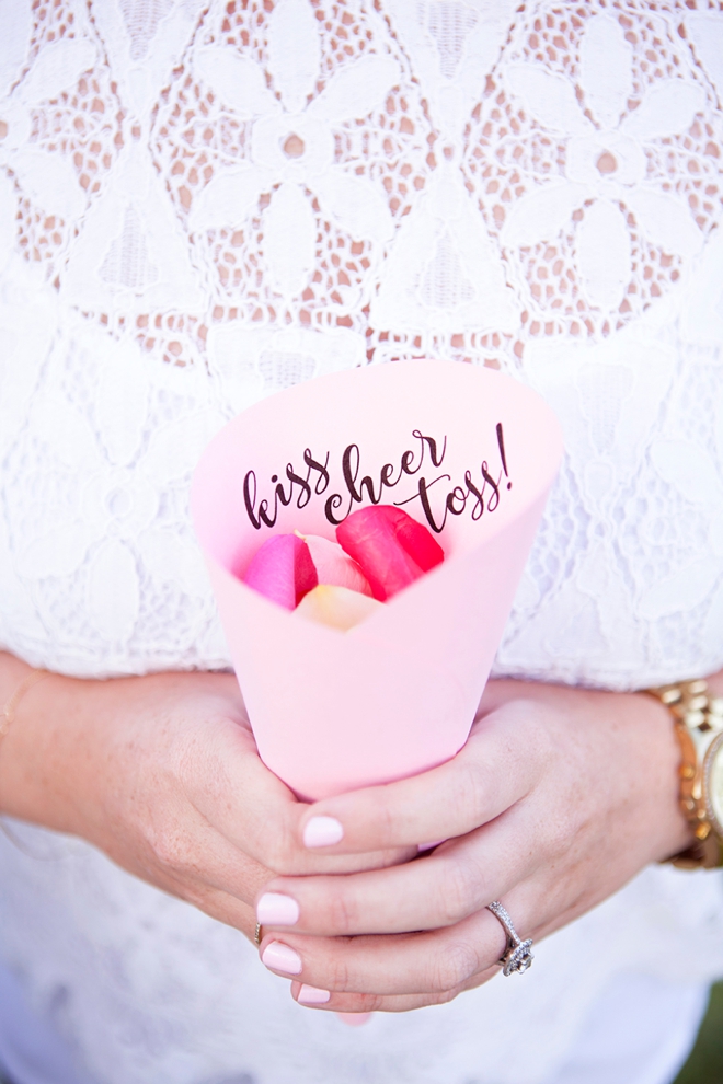 Absolutely adorable DIY petal toss bar for your wedding ceremony!