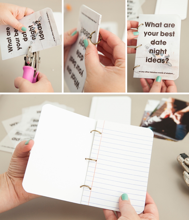 Check out these darling DIY wedding guest advice notebooks - so cute!