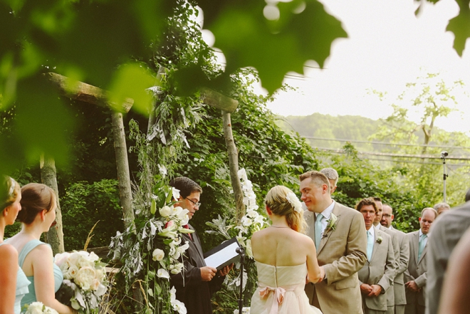 We're swooning over this sweet rustic outdoor wedding and DIY barn reception!