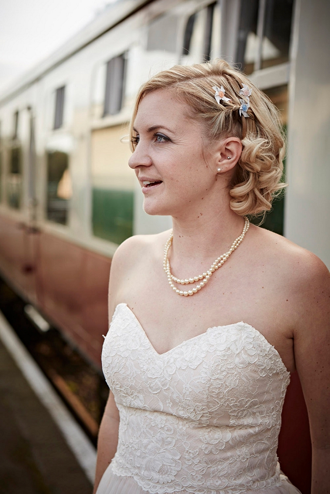 The gorgeous Bride before her Castle wedding ceremony in the UK!