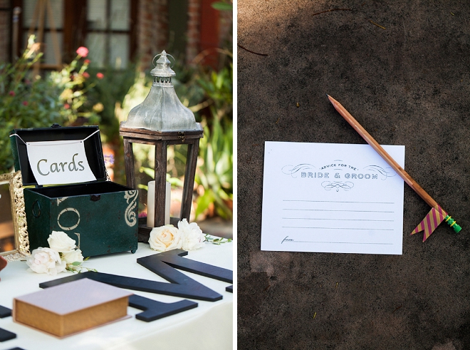 We love this monogram guest book! Simple and a fun keepsake!