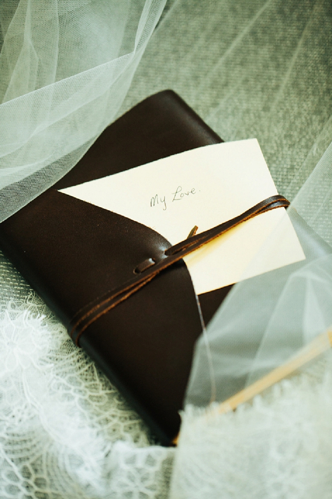 Swooning over this Groom's sweet card to his Bride!