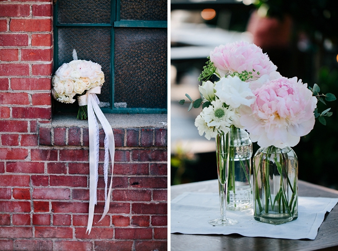 We're loving these gorgeous flowers at this beautiful DIY wedding!