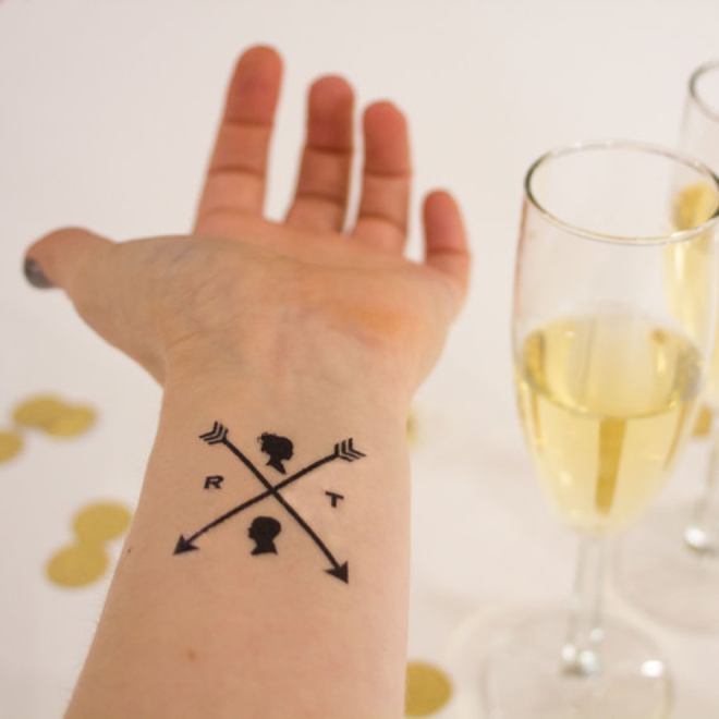 Personalized Wedding Temporary Tattoo Favors by Kristen McGillivray