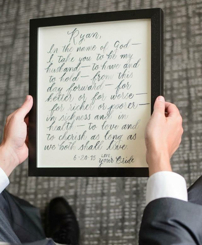 Calligraphy wedding vows by KMN Calligraphy on Etsy!