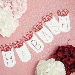 Adorable FREE printable floral alphabet banner, you can make it say anything you want!