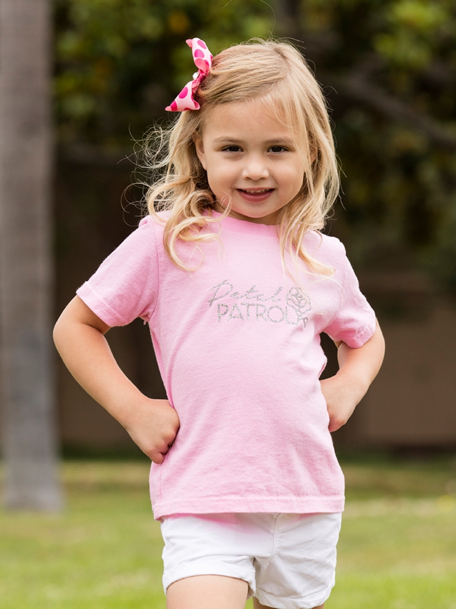 The most darling iron-on Petal Patrol and Ring Security shirts, with free Cricut cut files!