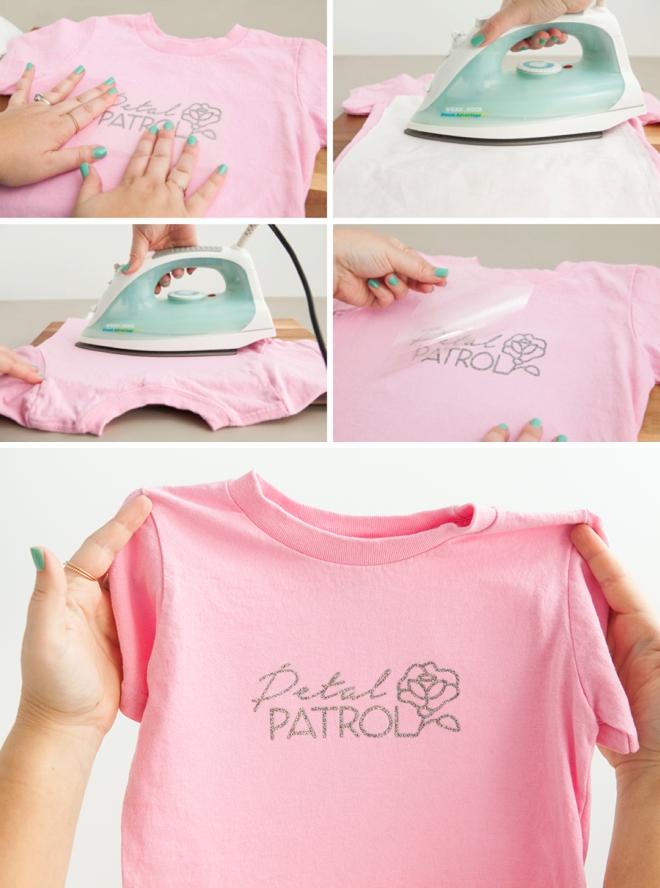 Use our free Cricut cut files to make this darling Petal Patrol shirt!