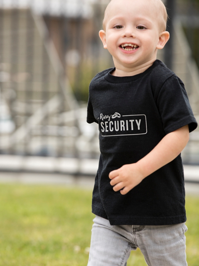 Use our free Cricut cut files to make this darling Ring Security shirt!