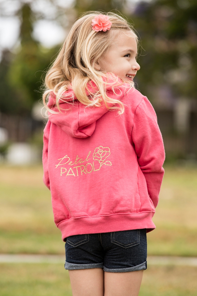 The most darling iron-on Petal Patrol and Ring Security sweatshirts, with free Cricut cut files!
