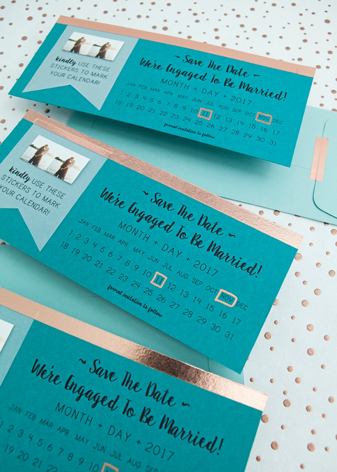 Make your own darling Save the Date invitations using our free printable designs!