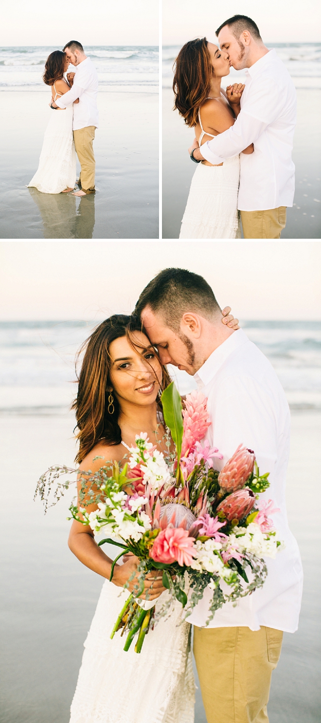 Loving this beach anniversary shoot for this gorgeous Mr. and Mrs!