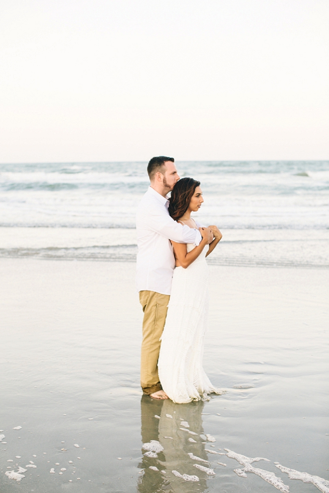 We're loving this gorgeous flower crown and boho beach anniversary shoot!