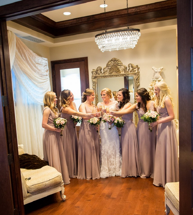 We're loving this shot of the Bride and her Bridesmaid's before the sweet ceremony!