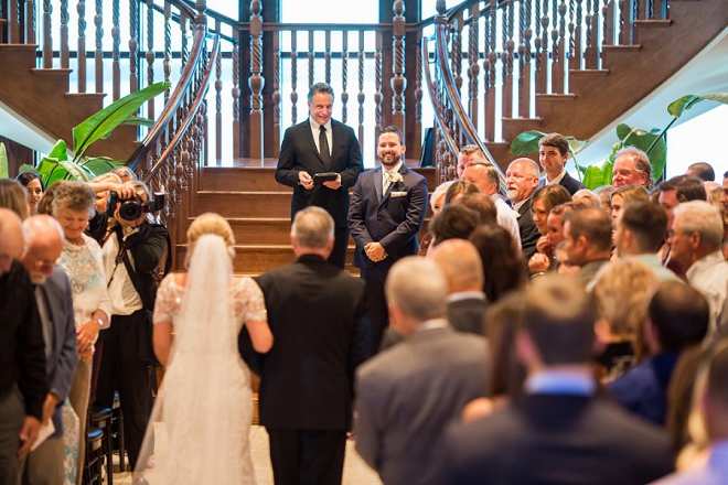 We're loving this Bride and Groom and their touching ceremony!