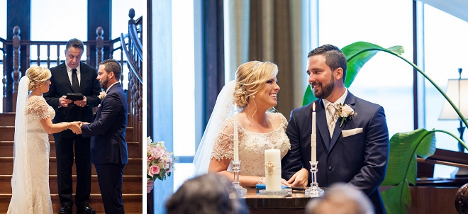 We're loving this Bride and Groom and their touching ceremony!