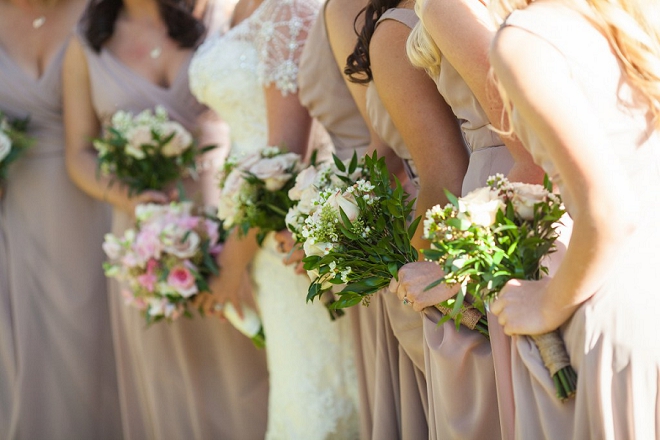 We love this shot of the Bride and Bridesmaid's bouquets! Darling!