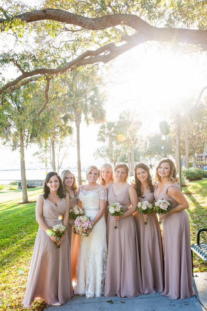 We're loving this shot of the Bride and her Bridesmaid's before the sweet ceremony!