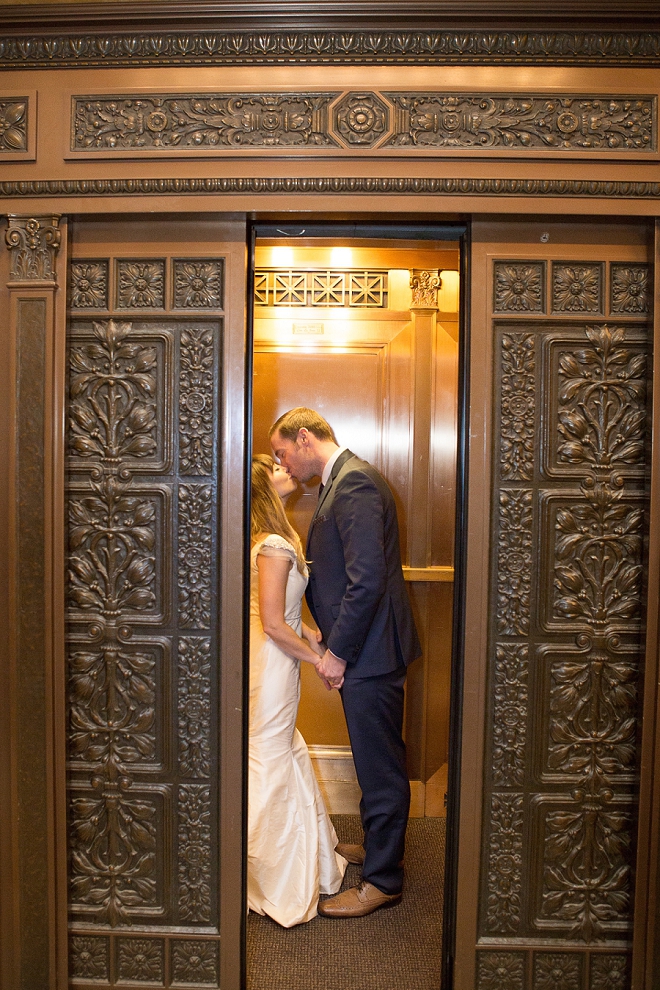 DYING over this gorgeous elevator photo of the Mr. and Mrs!