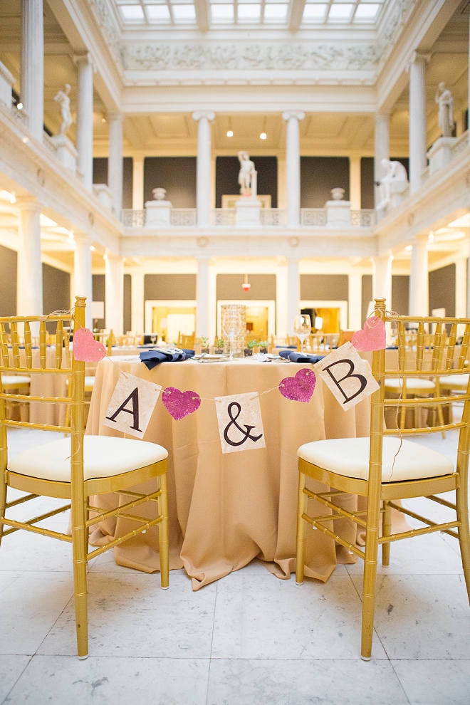 How darling are these monogrammed reception chairs for the new Mr. and Mrs?! Love!