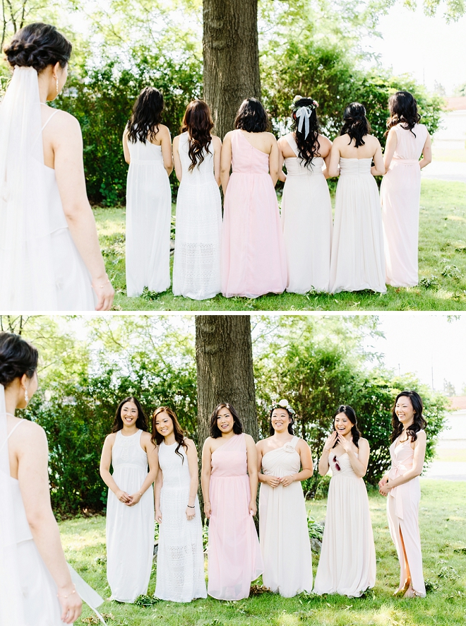Such a FUN first look with the Bride and her Bridesmaids! We're in LOVE!