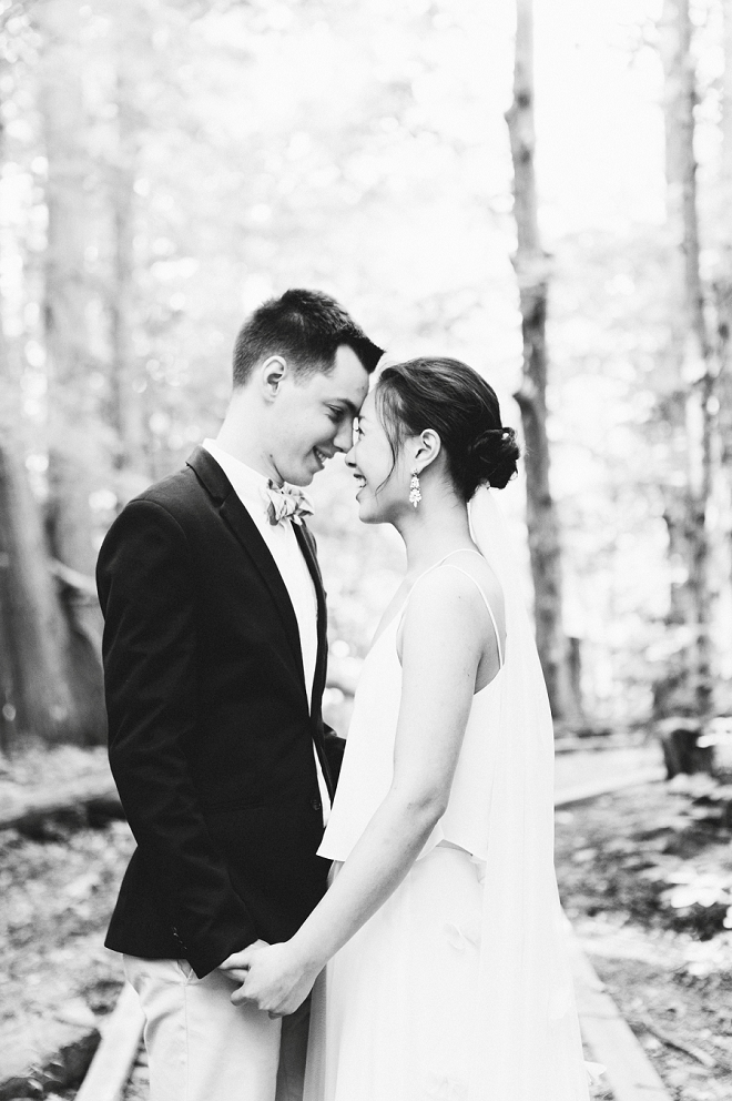 We're crushing hard on this gorgeous couple and their magical outdoor wedding!