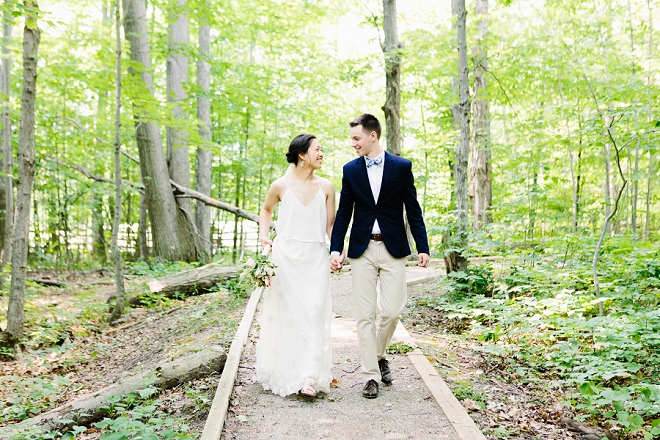 We're crushing hard on this gorgeous couple and their magical outdoor wedding