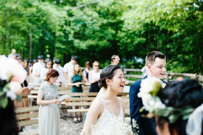 We're swooning over this super sweet ceremony!